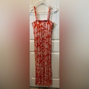 Serra floral tank maxi dress. Size Medium.Built-in bra shelf. Adjustable straps.